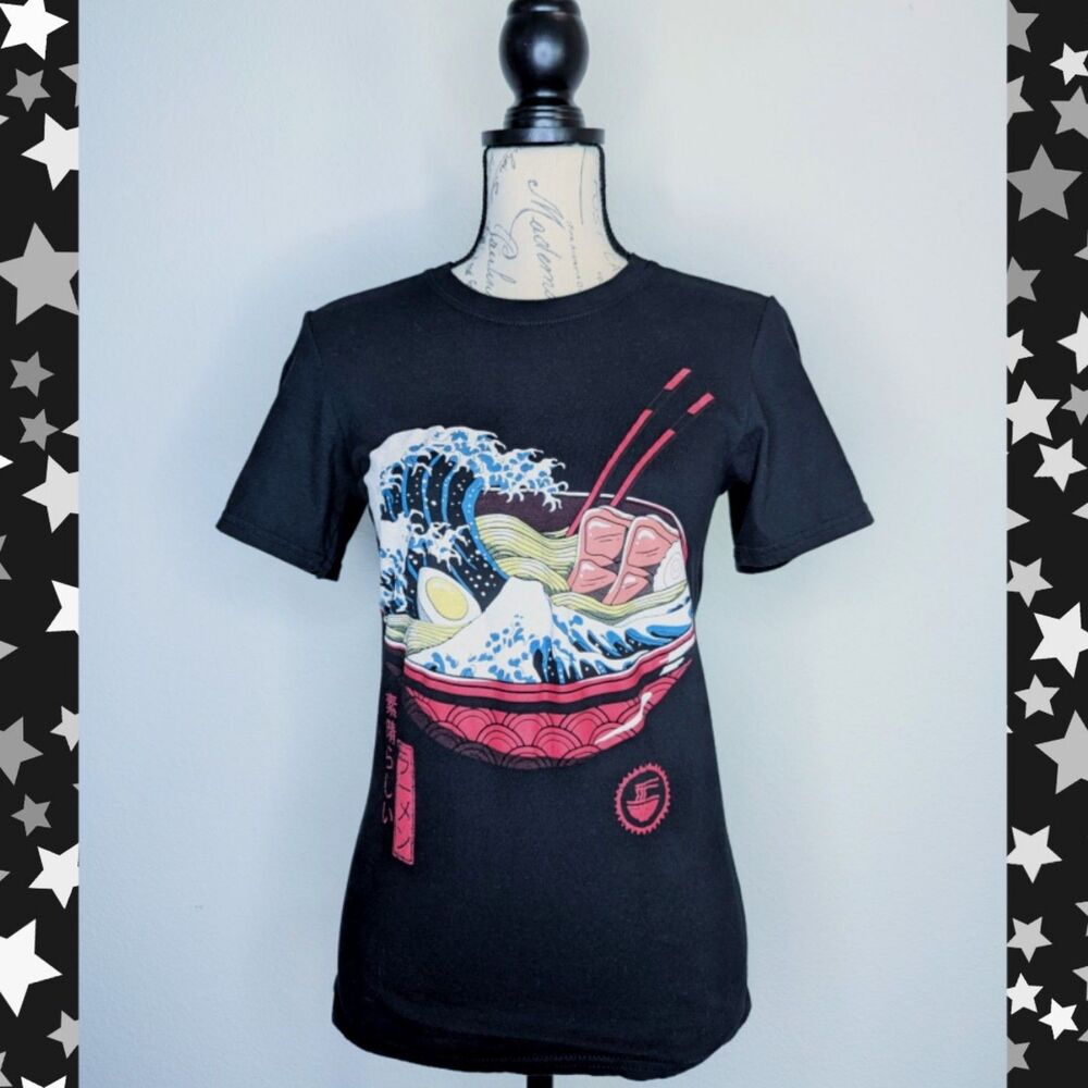 Hot Topic Black Ramen Graphic T-Shirt Size XS